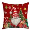 Christmas Pillowcase with Red and Green Colors, Warm Christmas Tree, Snowflake Element, Letter Print, Home Decoration Pillowcase