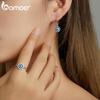 BAMOER Аутентичное серебро 925 пробы, смола, кулон «Глаз демона», пряжки для ушей и регулируемое кольцо для женщин, модный комплект ювелирных украшений