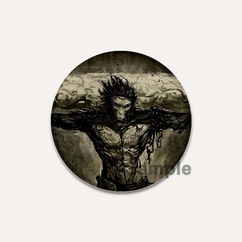 32/44/58 мм Король обезьян/Сунь Укун круглые булавки мультфильм Темный ангел/череп брошь индивидуальный значок ручной работы красивые аксессуары ювелирные изделия подарки