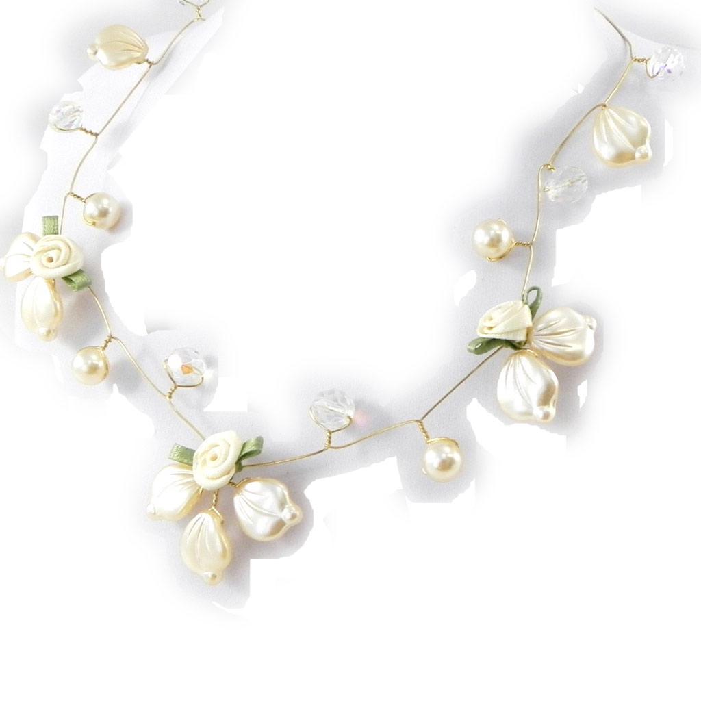 Les Trésors De Lily [E1733] - Дизайнерское колье кремового золота «Eve»