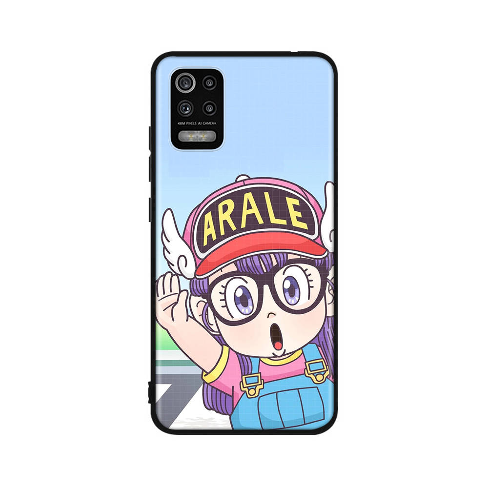 DT34 Dr. Slump Arale Case for iPhone 16 15 Plus 14 13 12 11 Pro 8 7 6S 6 SE 5S X XR XS Max Realme C30 C33 C31 9I Huawei P30 Black Soft Cover
