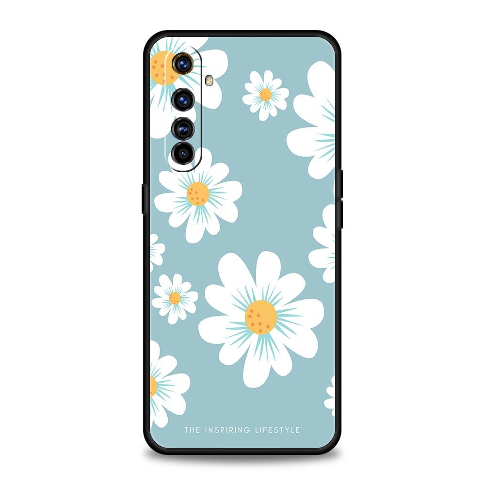 Мягкий ТПУ Чехол Для Realme C67 C63 C55 C53 C25 C21 10 11 12 13 GT 2 3 5 Pro Plus 5G Чехол Для Телефона Летний Подсолнух Цветочный Цветок Сумка