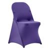 50 Pcs Purple Chair Covers, Polyester Spandex Chair Cover, Stretch Slipcovers for Wedding Party Dining Banquet Flat-Front Chair Covers, Fits Chair