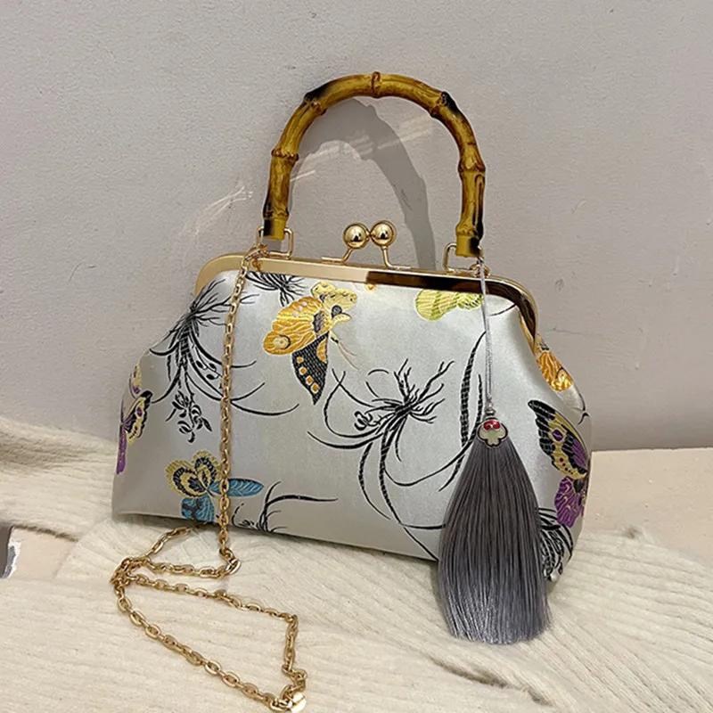 Luxury Vintage Embroidered Evening Bag for Women Wedding Style Bags Shoulder Bags Crossbody Bags