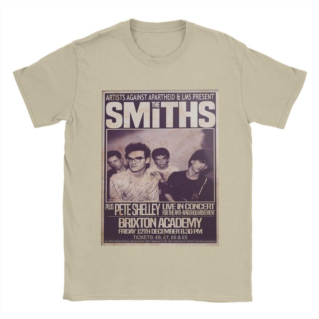 The Smiths    Футболки для мужчин 1986 Финальный концерт Новинка Чистые Футболки Круглый вырез Короткий рукав Футболки Идея для подарка Одежда