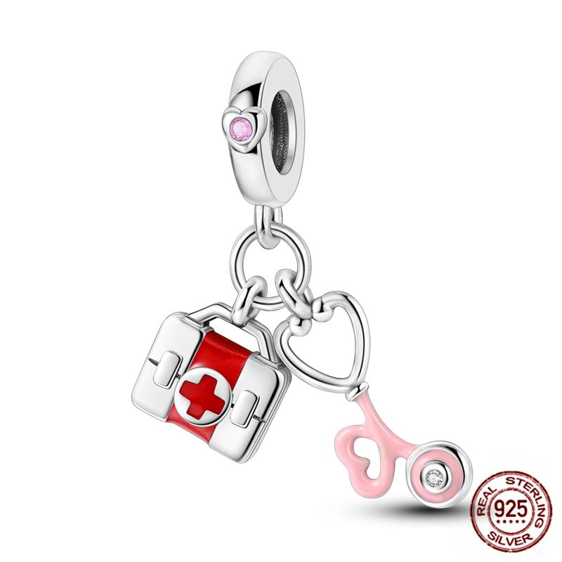 Ежедневные статьи Медные розовые парфюмерные шармы Камера Гантель Смарт-часы Бусины Подходят для оригинальных браслетов DIY Ювелирный подарок