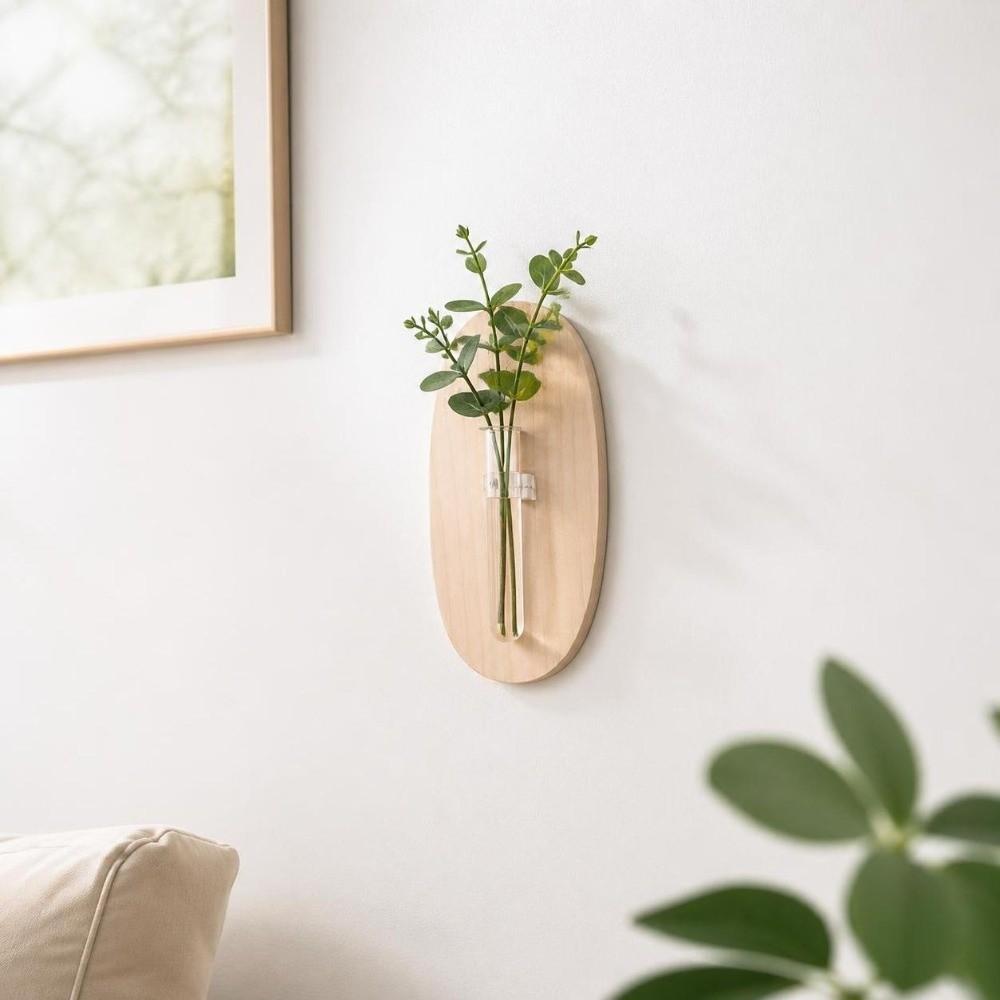 Vase Wall Mounted Planter Home Ornaments Flower Pot Hydroponic Planter Shelf Indoor Garden