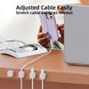 5/10 PCS Magnetic Cable Clips Self-Adhesive Cord Holder Under Desk Smooth Adjustable Wire Keeper for Cable Management