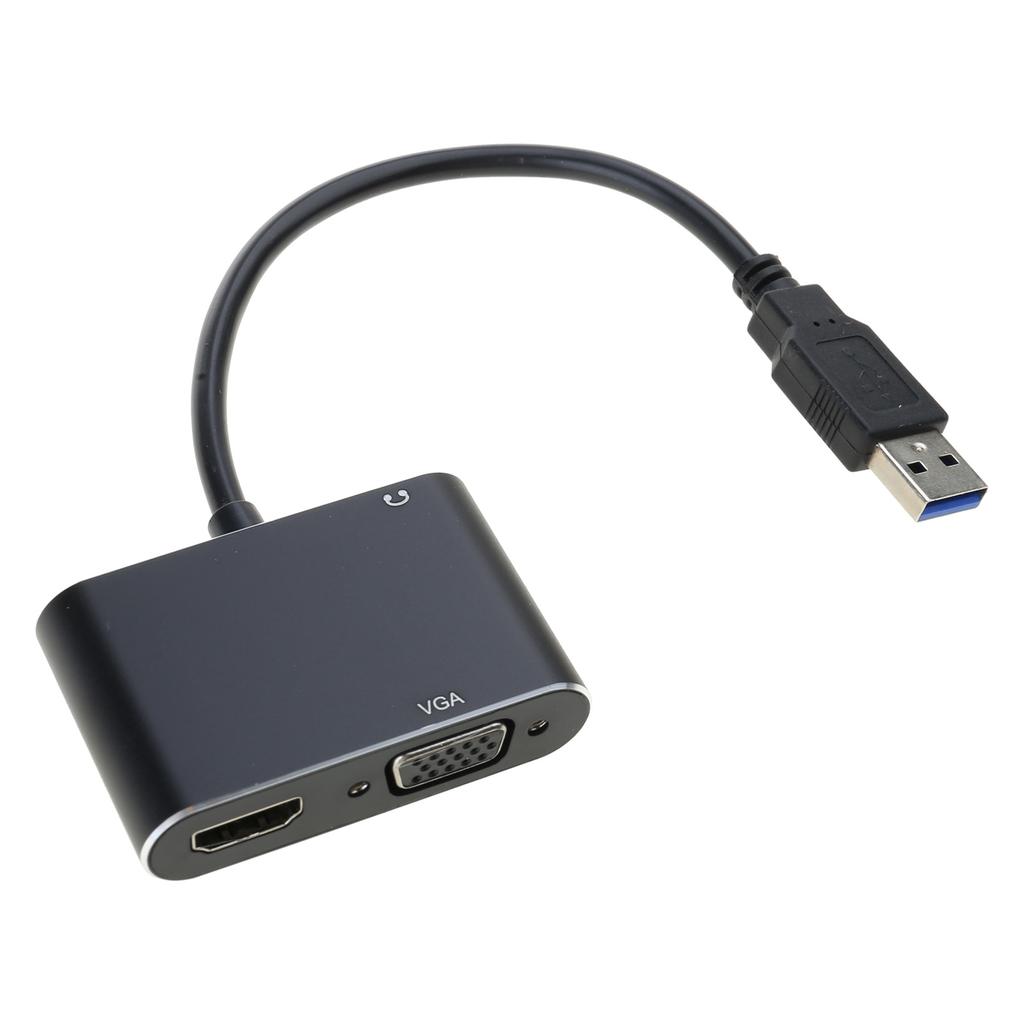 Адаптер USB 3.0 на HDMI VGA USB Type C на двойной VGA HDMI разветвитель-конвертер для Windows 11/10/8/7/Mac OS