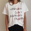 Lgbt Harajuku T -Shirt Women Gay Pride Shirt Rainbow T -Shirt Ullzang Lesbian Tshirt 90s Graphic Sublimation T -Shirt
