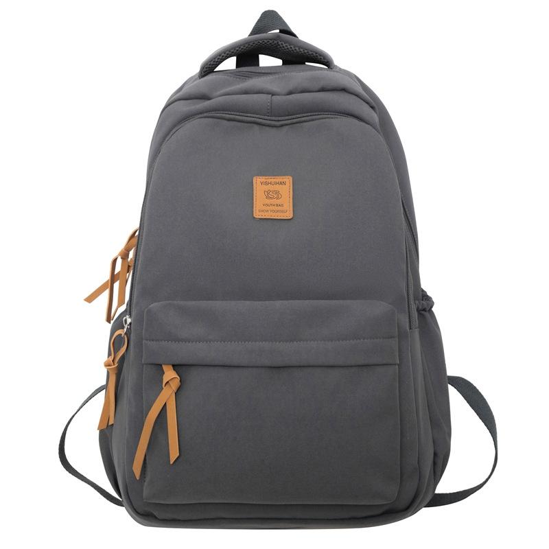 Школьный рюкзак, однотонный рюкзак для старшеклассников, студенческий кампус, рюкзак для женщин и мужчин