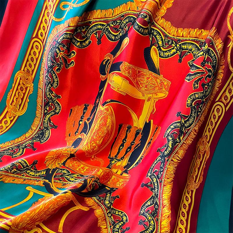 Новый Ретро Темпераментный Цветочный Солнцезащитный Шарф для Женщин Весной и Осенью Тонкий Шарф Шаль с Имитацией Шелка Шарф Защита Шеи