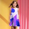 Girls' Dress Sleeveless 3D Blue Graphic Print Summer Spring Daily Cute Casual Sweet Kids A Line Dress Tank Dress Sleeping Good Night Dress