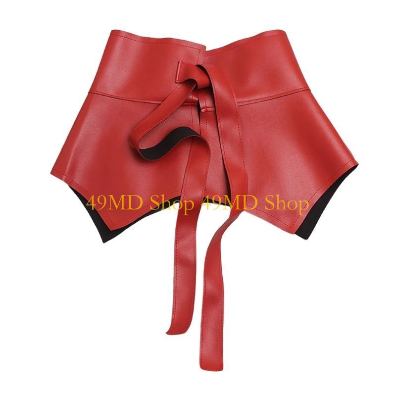49MD Peplum Waistband Waist Belt Underbust Elegant Chain Trendy Ruffle Belt for Dress