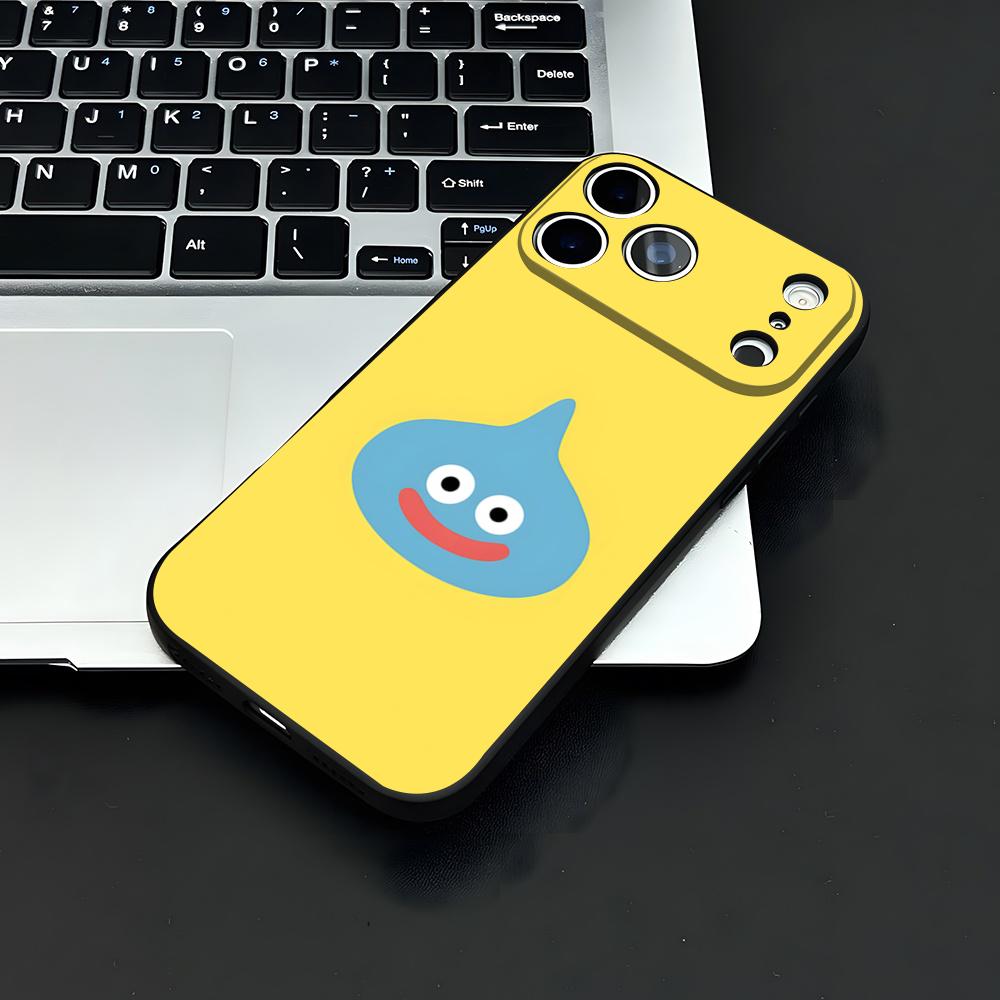 D-dragon Q-Quest Слайм Чехол для телефона Для IPhone 17 Air 16 E Pro Max 15 14 13 Mini 12 Pro 11 Max Plus Черный Мягкий корпус