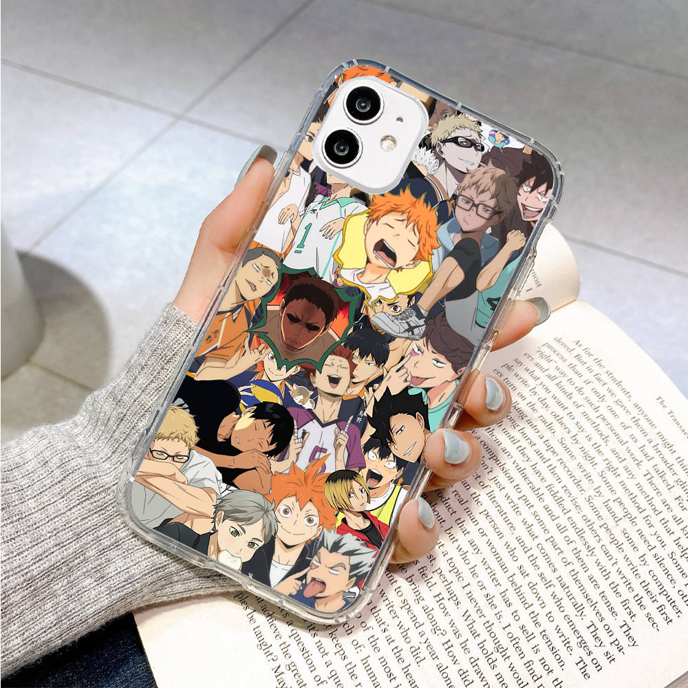 Чехол для Samsung A04 A14 A23 A34 A54 M23 M33 M52 M53 Realme 10 9 C30S C35 C55 VIVO Y02S Y21 Y51 X80 Pro Прозрачный чехол WI92 Haikyuu