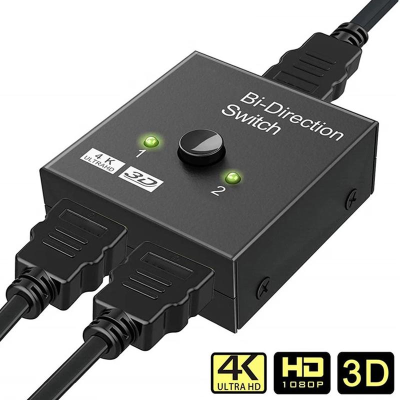 HD 4K 60 Гц Двунаправленный коммутатор HDMI-совместимый коммутатор 2 в 1 выход 1X2 Распределение для ПК Ноутбук Проектор