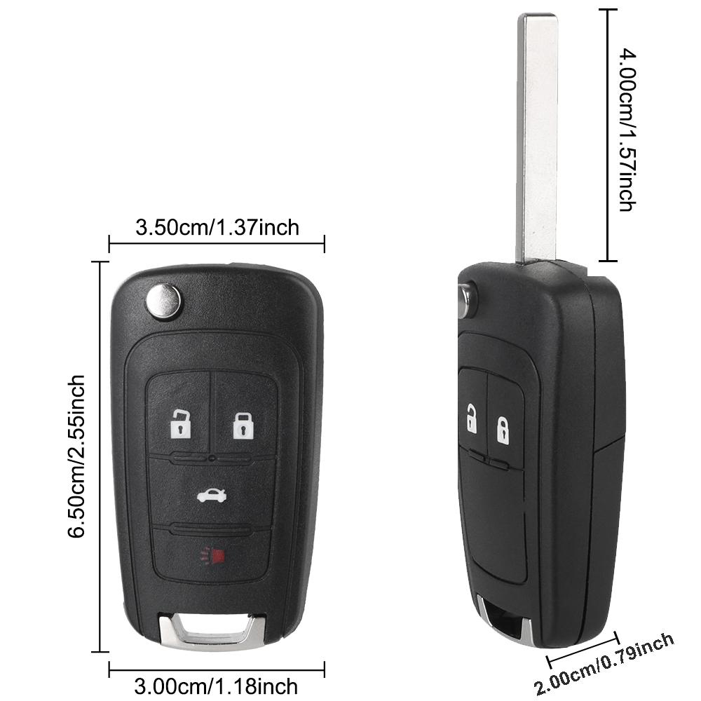 Для OPEL/VAUXHALL Astra J Corsa E Insignia Zafira C 2009-2016 автомобильный дистанционный ключ автомобильные аксессуары 2/4 кнопки