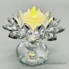 Lotus Crystal Butter Lamp: Silver-Plated European-Style Candlestick for Long-Burning Tribute