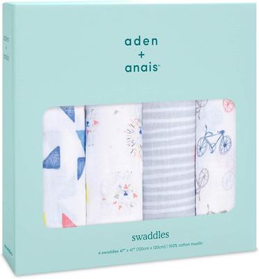 Пеленки детские из марли японский продукт Aden Anais пеленки набор из 4 Leader of the Pack муслин 120 x 120 см Aiden and Anais пеленки детские новорожденные 2060