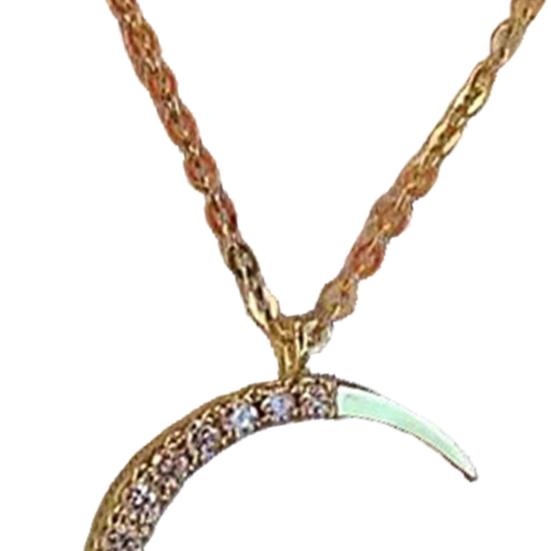 Ожерелье с полумесяцем и звездой, кубический цирконий, подвеска в виде звезды и луны, ювелирный подарок