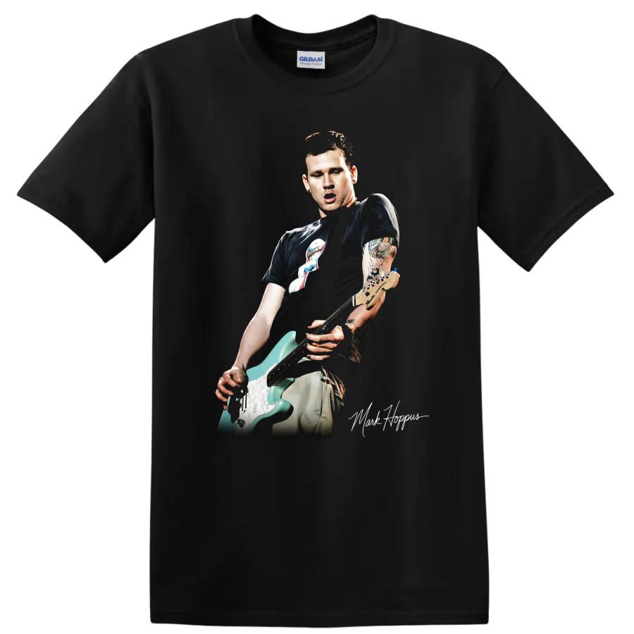 Mark Hoppus Pop Punk Guitar T Shirt Music Performance Stage Tee