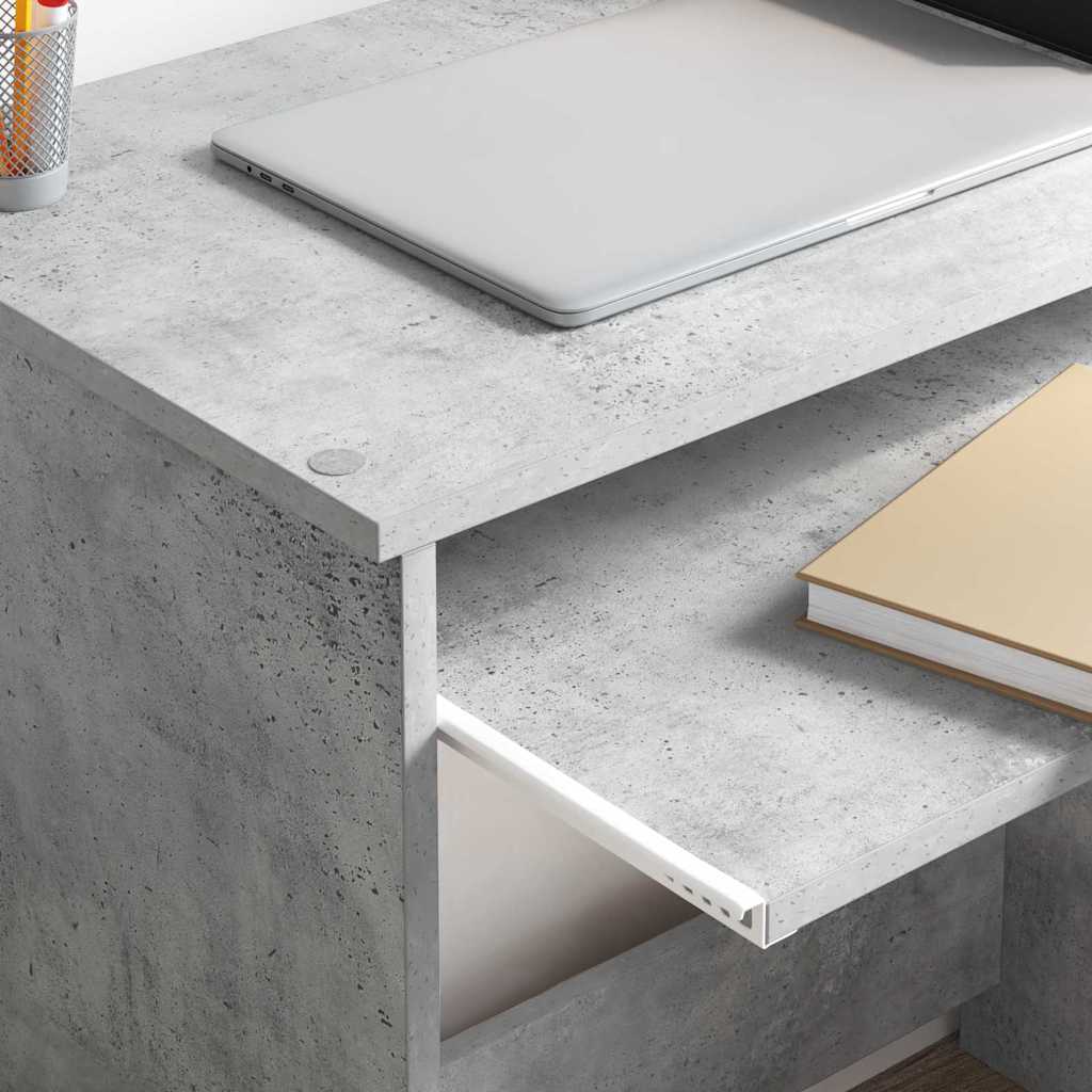 Concrete Grey Desk 120.5 x 44 x 88.5 cm Particleboard