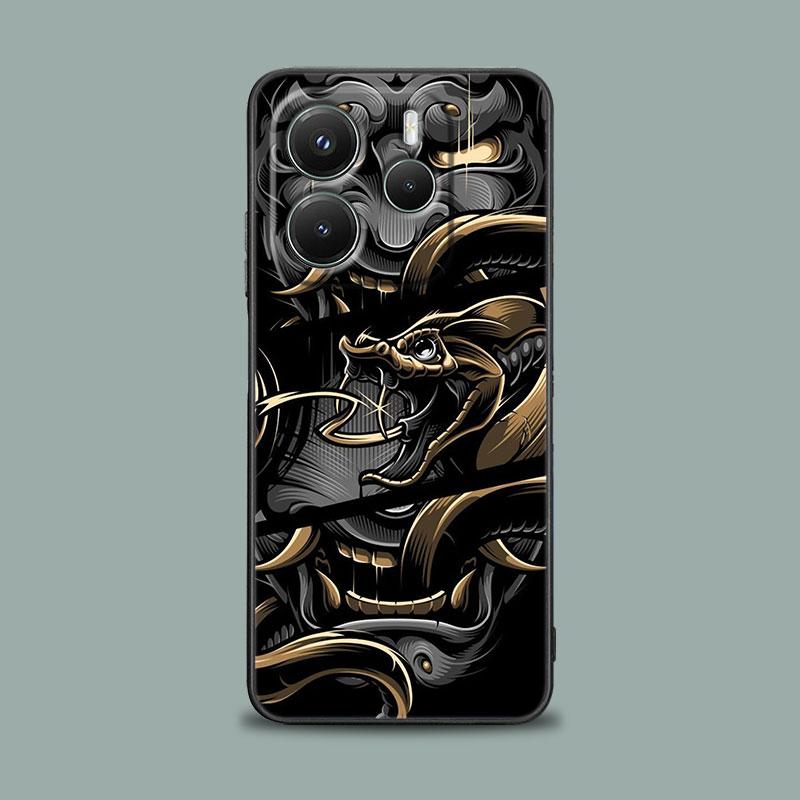 Чехол для телефона Samurai Ghost Hannya Ukiyo-E Mask для Xiaomi Redmi 14C 12C 10C 13C 4G Redmi Note 14 13 12 11 10 Pro Plus 12S 9S