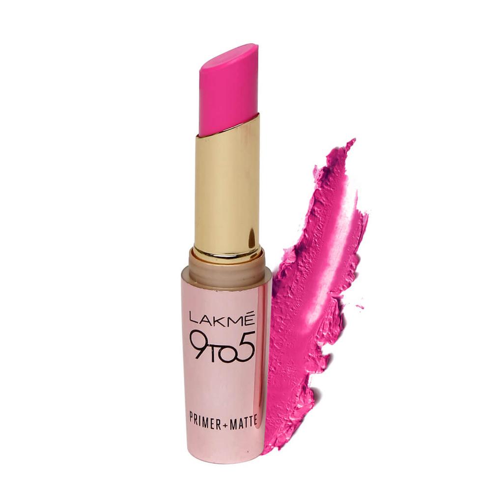 Праймер + Матовая помада для губ Фуксия (3,6 г), Primer + Matte Lipstick Fuchsia File,  Lakme