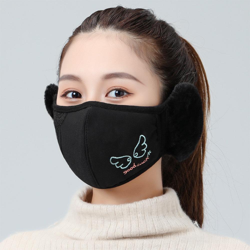 Thermal Earmuffs Mask Simple Windproof Dustproof Earflap Wrap Mask Ear Warmer Earflap Fleece Winter Mask