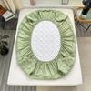 Class A Soy Quilted Adjustable Fitted Sheet Raw Cotton Fabric,Mattress Protector Cover,Bed Sheet With Elastic Band 160x200