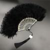 Dark Lolita Lace Feather Fan - Wedding Robe Accessory