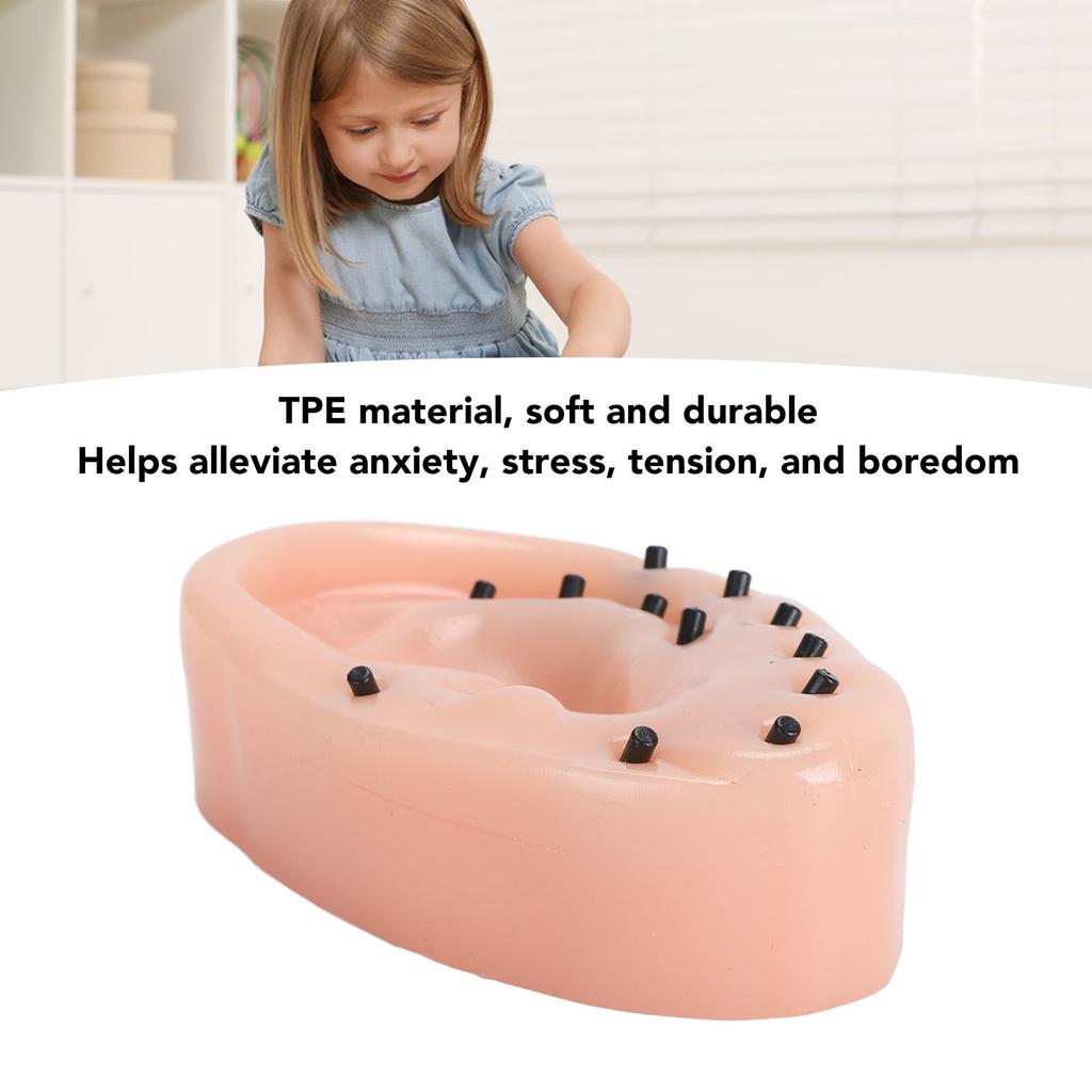 Ear Pimple Popping Toy with Tweezers Funny Blackhead Squeeze Out Toy for Decompression Stress Relief