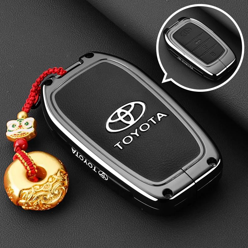 svagd6 Zinc Alloy Car Remote Key Case Cover for Toyota CHR Prado Prius Camry Corolla RAV4 - Durable Replacement Key Shell Accessory