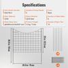 Garden Fence, No Dig Fence 36.6''(H)x29.5''(L) Animal Barrier Fence, Underground Decorative Garden Fencing with 2.5 inch Spike Spacing, Metal Dog
