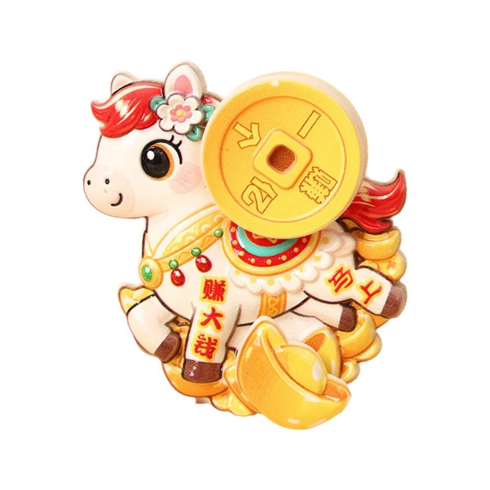 3D Вращающиеся Магниты на Холодильник Мультяшные Традиционный Новый Год Магнитная Наклейка Ручной Работы Бог Богатства Счастливая Магнитная Наклейка