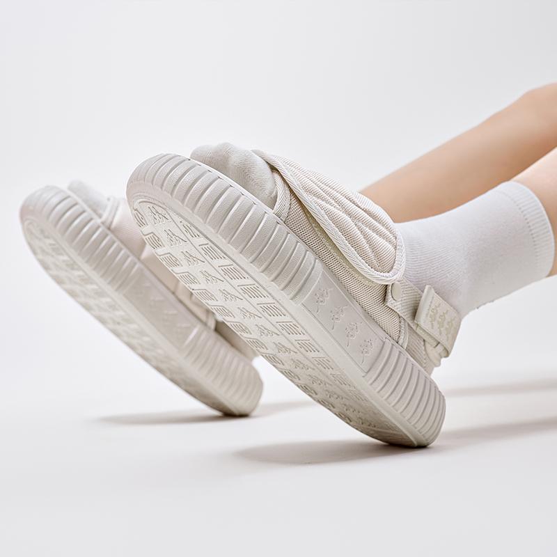 Kappa Outdoor Velcro Thick Sole Beach Shoes Sports Sandals Unisex Sandals Gray White K0DX5LL20-133