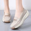 Летние новые мокасины на полой платформе женские с круглым носком спортивные повседневные туфли-лодочки Zapatos Mujer 2024 туфли на танкетке мокасины