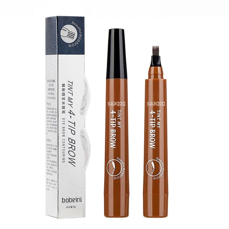 Four Fork Eyebrow Pencil Waterproof Non-makeup Natural Three-dimensional Color Liquid Eyebrow Pencil Lasting Setting Women's Cosmetics Makeup