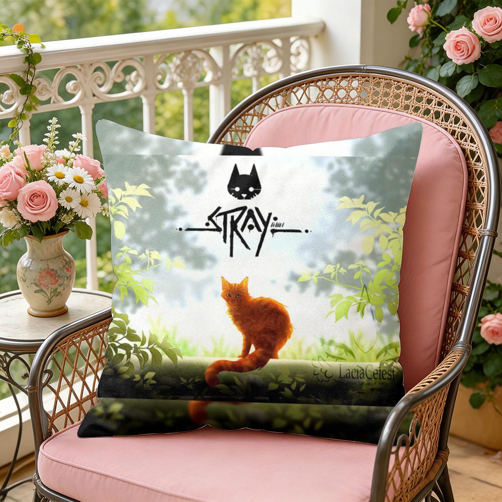 Game SStray Cushion Cover Soft Plush Throw Pillow Cover DoubleSided Decorative Cushion Case Sofa Bedroom Home Decor