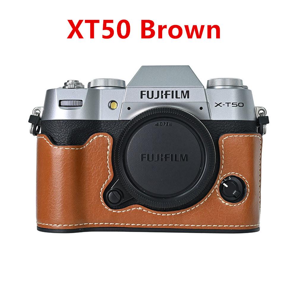 PU Leather Camera Half Case for Fujifilm Fuji XT50 XT30 XT30II XT20 XT10 XT5 XS10 XS20 XH2 XH2S X100V Battery Opening Cover