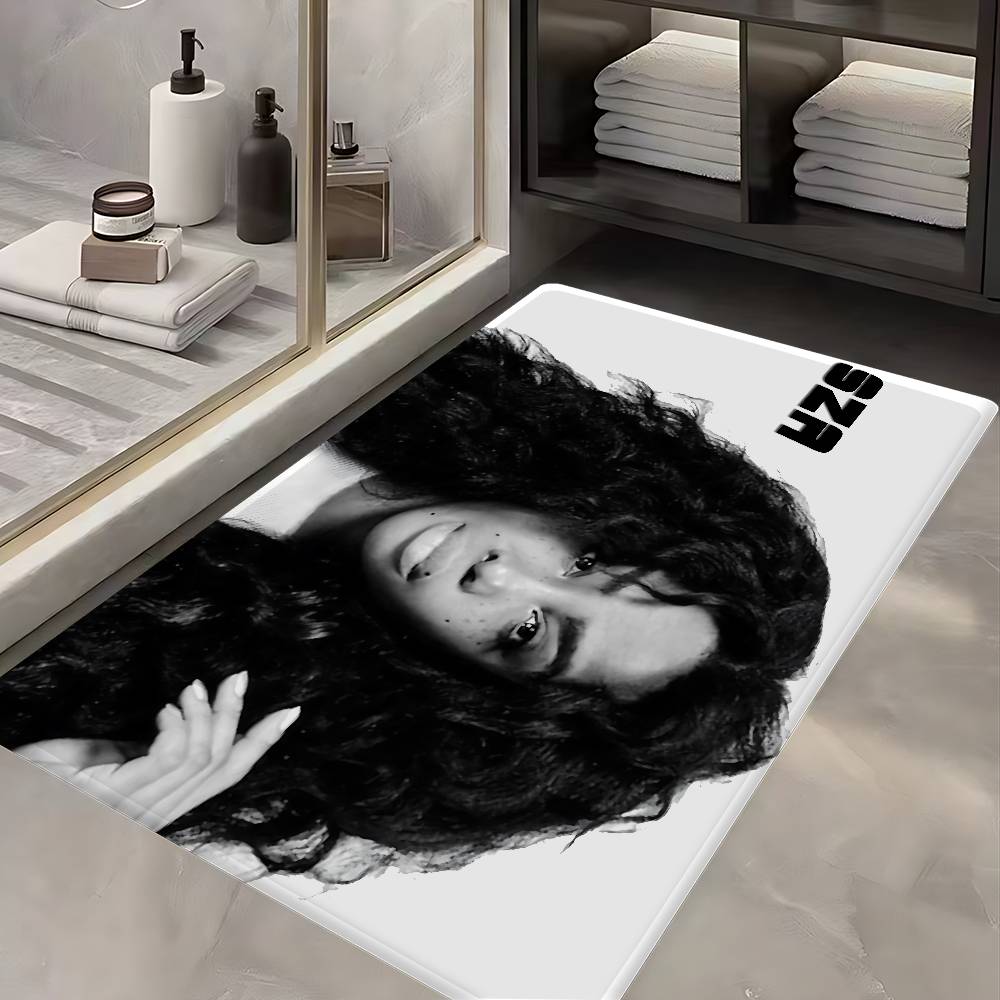 Popular Star Pop Singer Sza Room Mats Anti-slip Absorb Water Long Strip Cushion Bedroon Mat Household Carpets