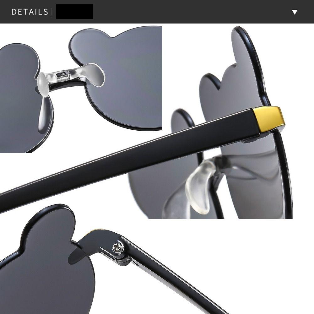 Cartoon Bear Children Rimless Sun Glasses Outdoors Eyewear Cute Baby Sunglasses  for Boys Girls