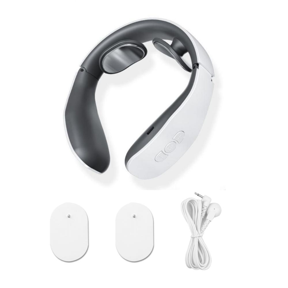 4 Modes 15 Gear Electric Neck Massager EMS Pulse Massage Smart Cervical Spine Massager Can Heating for Muscles Relax Pain Relief Physiotherapy