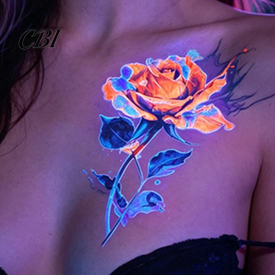Temporary Body Art Decals 5 Sheets Butterfly Tattoo Stickers, Waterproof Flower Tattoos, Colorful Removable Stickers Face Tattoos for Parties