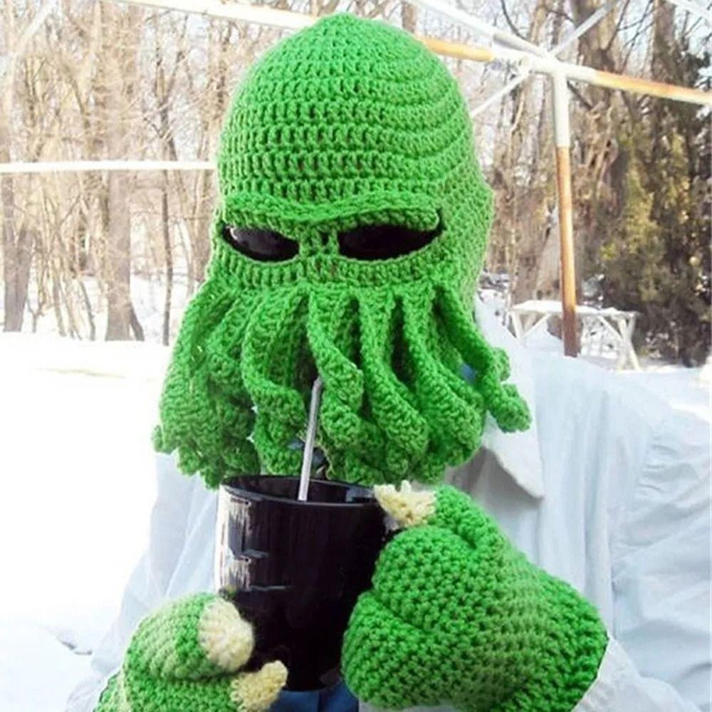 Halloween Balaclava Hat Beard Ski Cap Fashion Knitted Beanie Party
