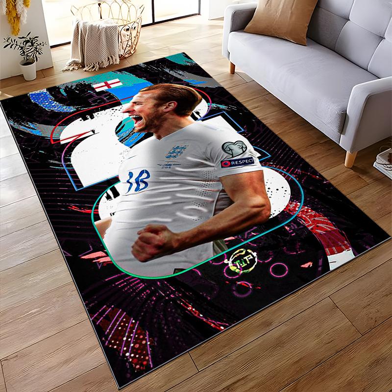 England Football Player Celebration Design Rug. Non-slip rug suitable for living room and bedroom sofas sofas.