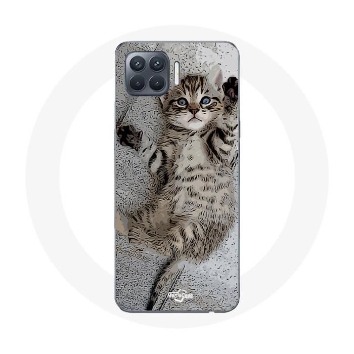 Coque pour Oppo A93 chaton Bengal dormir