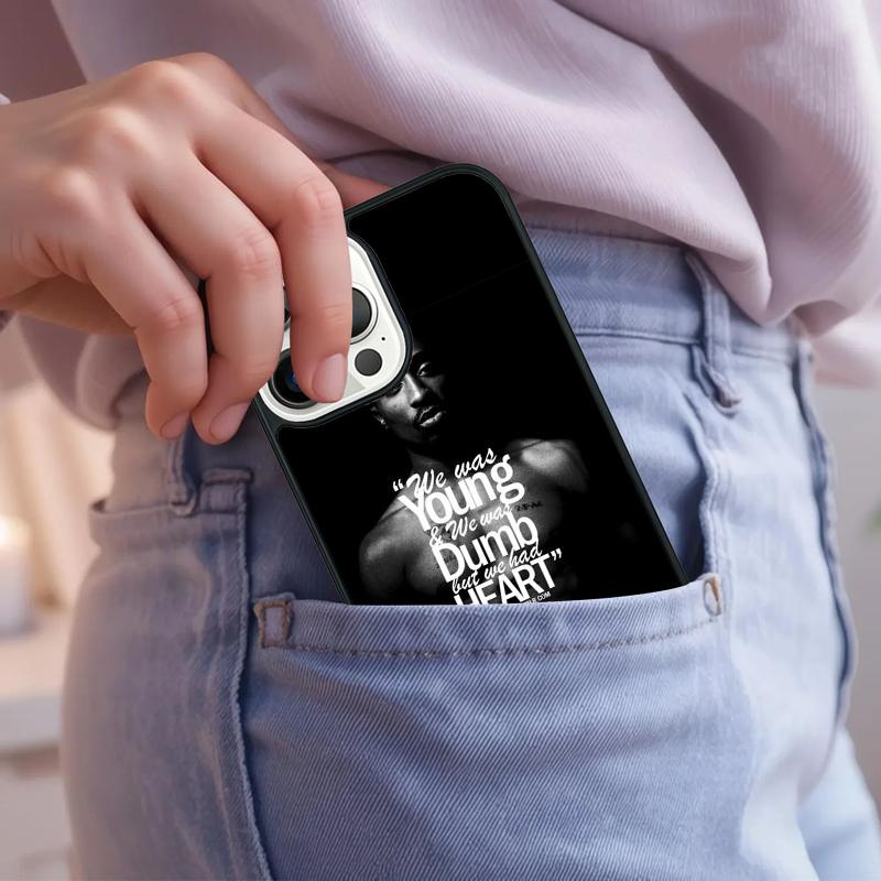 Мягкий чехол для телефона с изображением рэпера 2pac, певца Тупака, для iPhone 17 Air 15 16e 14 13 Pro Max Coque 12 11 Pro Max PLUS