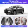 Накладка на корпус бокового зеркала заднего вида из углеродного волокна для Suzuki Vitara SX4 S-Cross 2015- Колпачок на крышку бокового зеркала заднего вида - A87Q